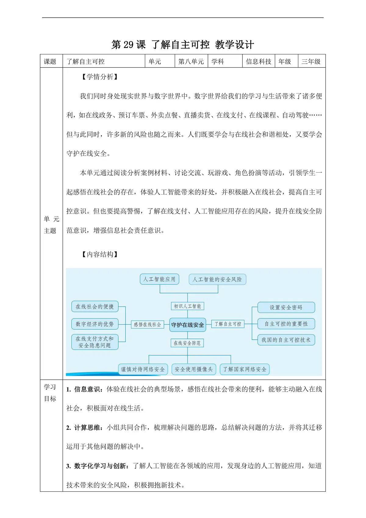 第29课《了解自主可控》教案第1页