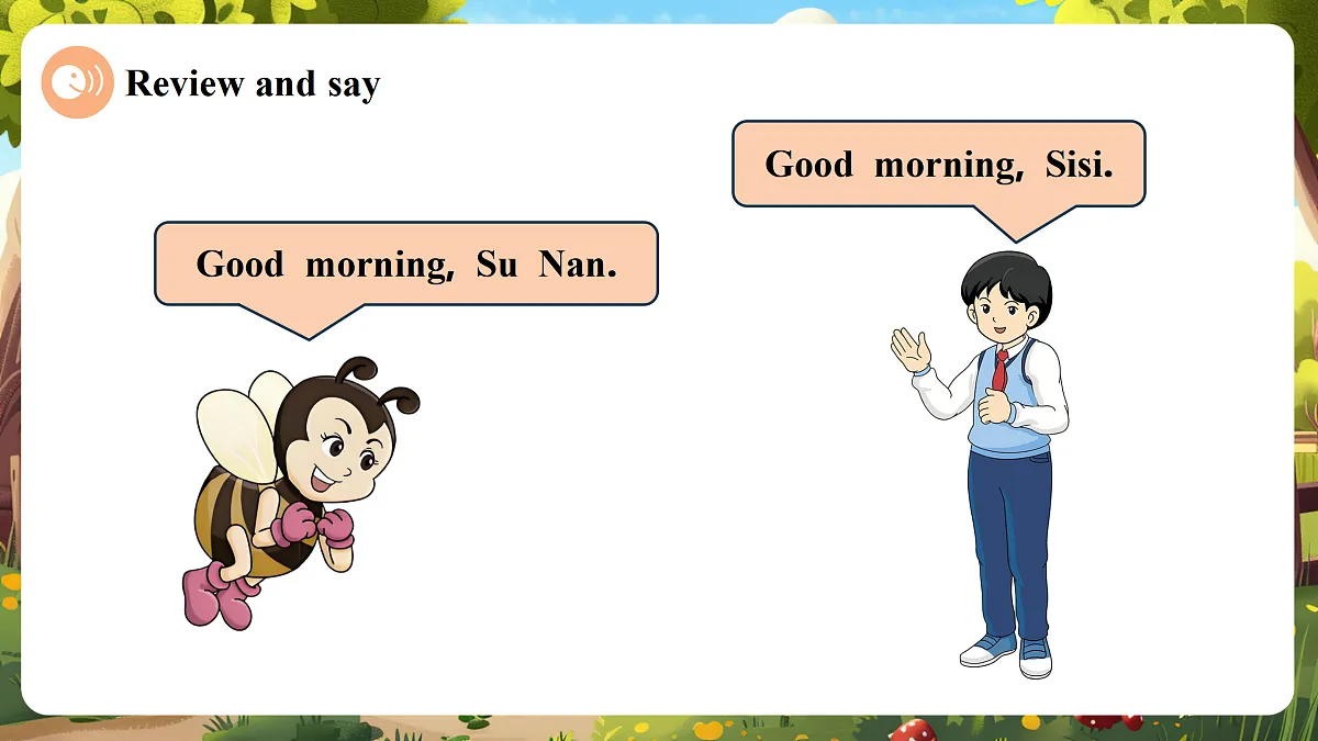Unit 3 Good morning! Lesson 3 Part B Let’s talk 课件第6页