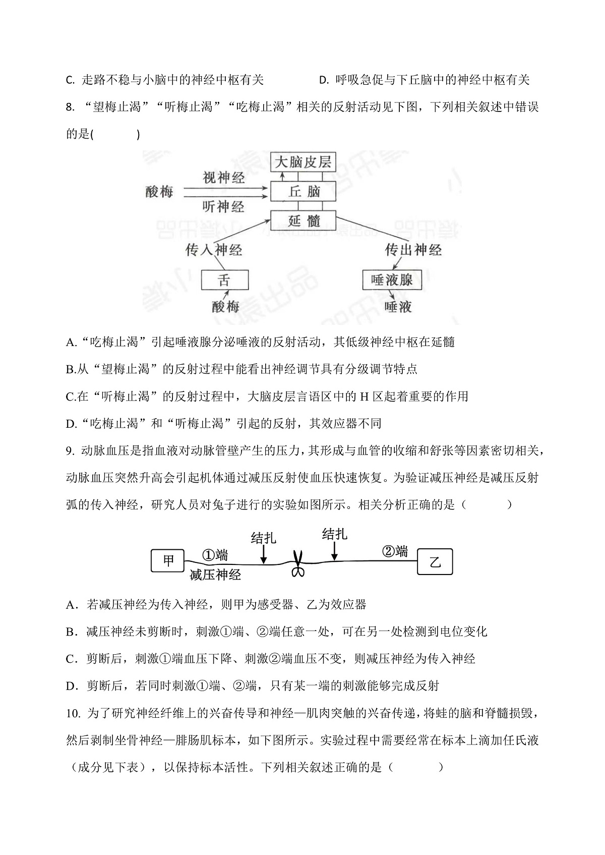 玉溪一中2025—2026学年上学期第一次月考第3页