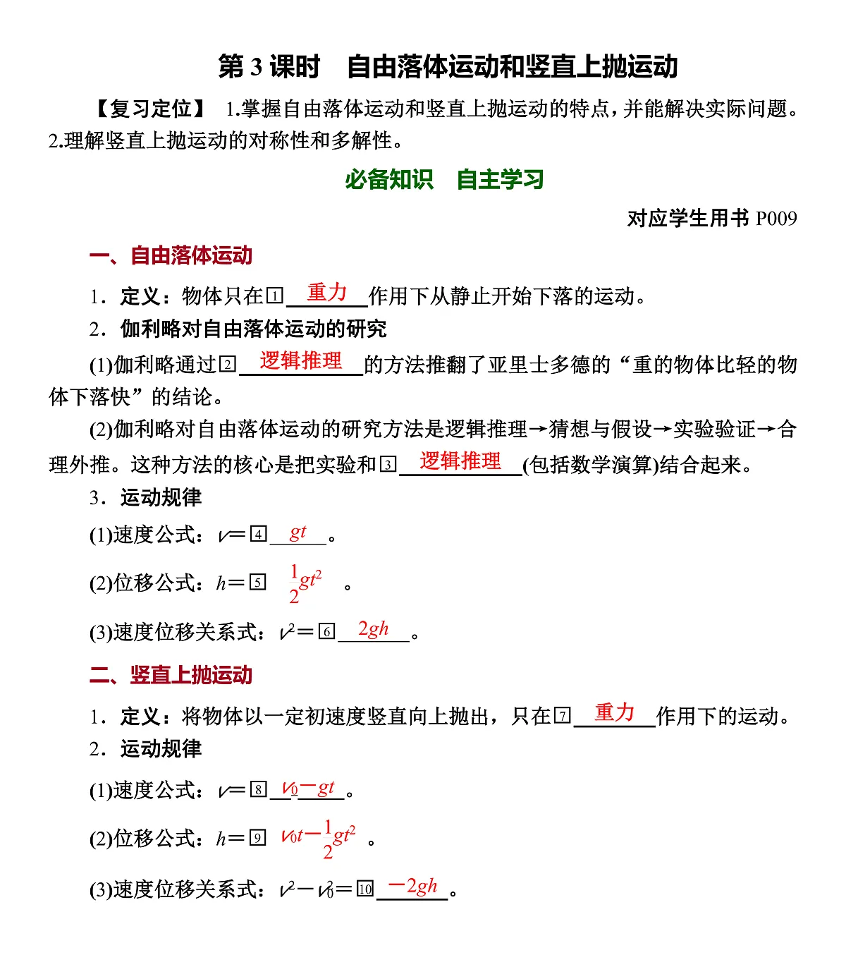 第3课时 自由落体运动和竖直上抛运动第1页