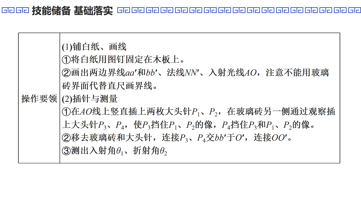 第77课时 实验17:测量玻璃的折射率第6页