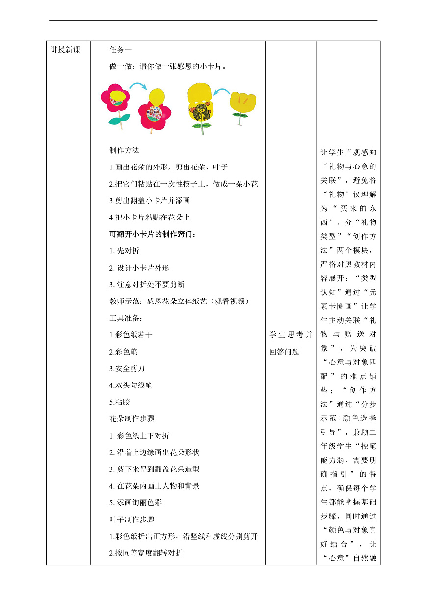 岭南版(2024)二上 第一单元第5课《小小礼物传心意》教案第2页