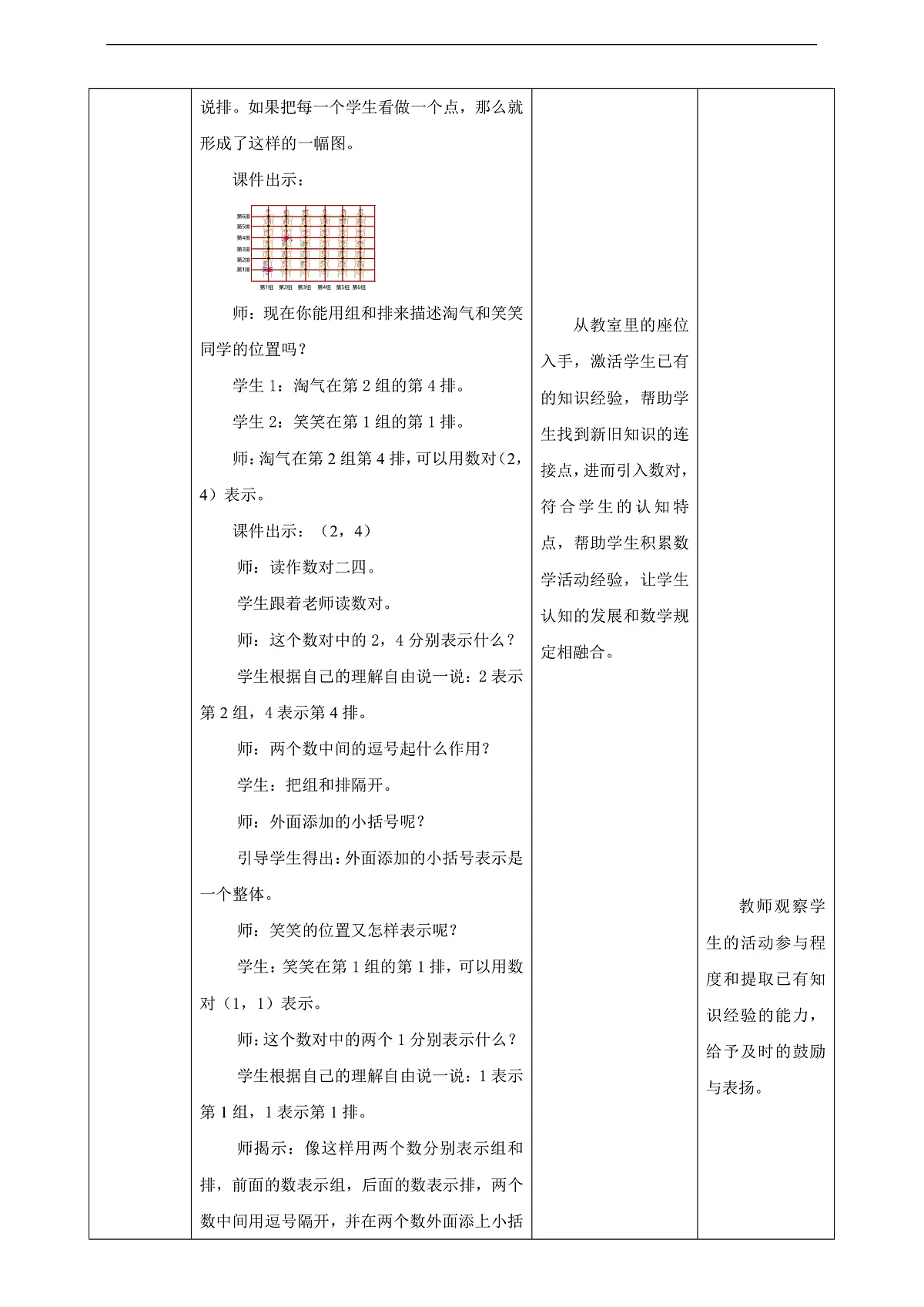 《确定位置》教学设计第3页