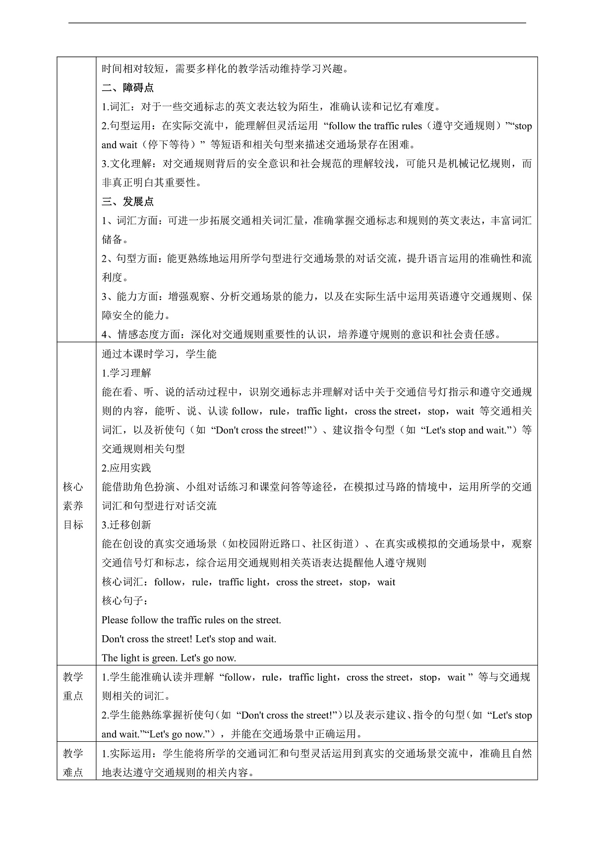 Unit 4 Follow the rules Lesson 1 Part A Let's talk 教学设计第2页