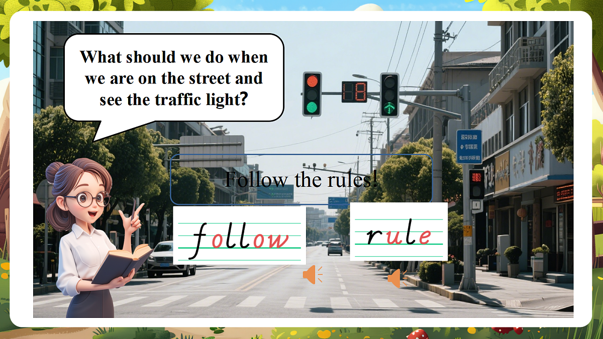 Unit 4 Follow the rules Lesson 1 Part A Let's talk教学课件第8页