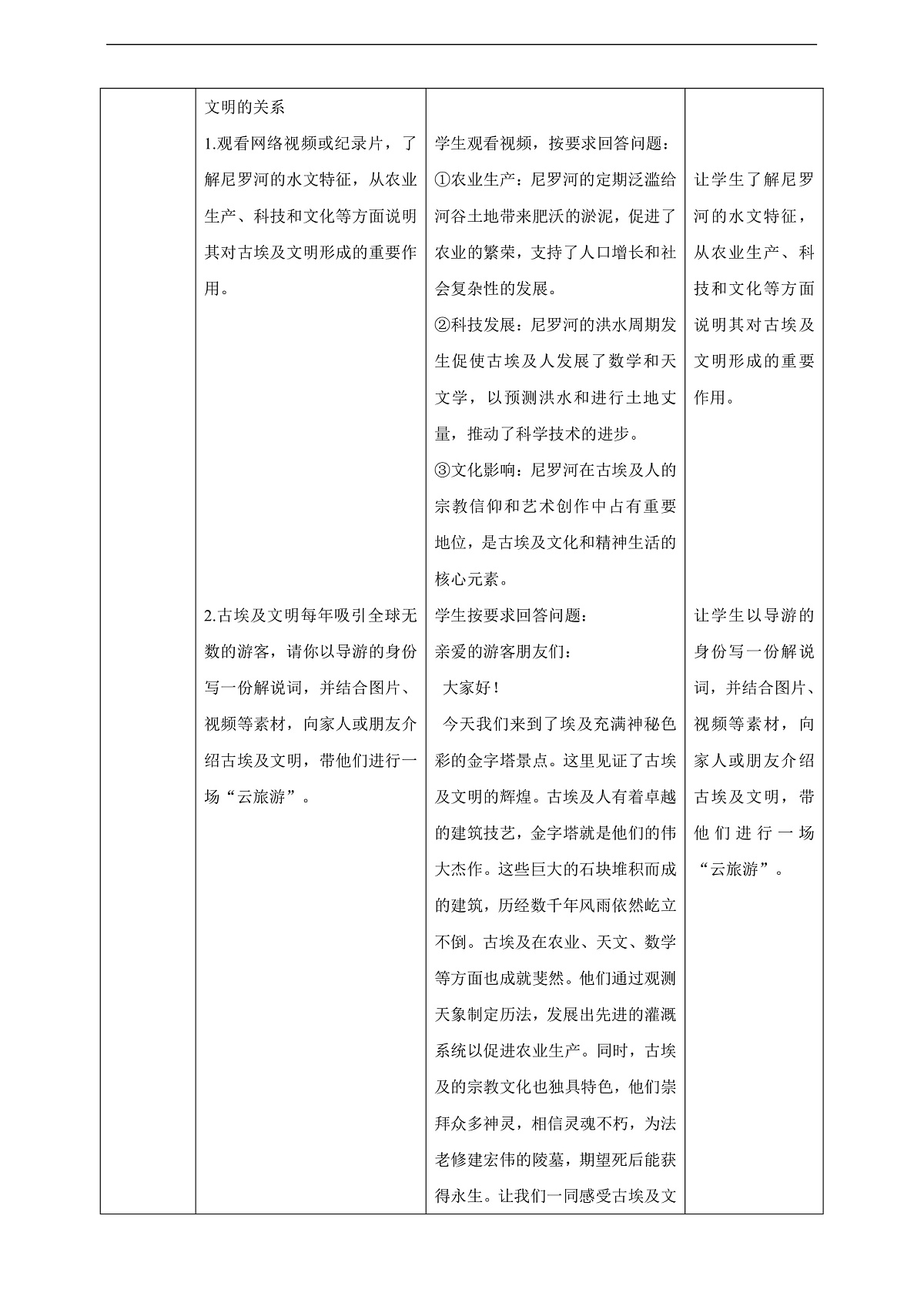《跨学科主题学习1:河流流域开发——以尼罗河为例》核心素养教学设计第3页