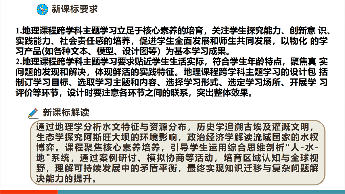 第一节 跨学科主题学习1:河流流域开发——以尼罗河为例 课件(30页)第2页