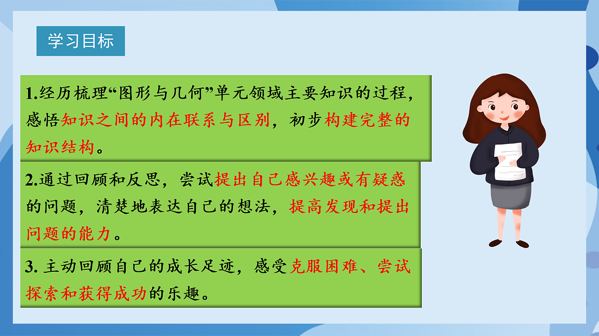 北师大版数学四下7.2《 图形与几何总复习》(教学课件)第2页