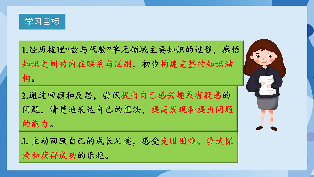 北师大版数学四下7.1《 数与代数总复习》(教学课件)第2页
