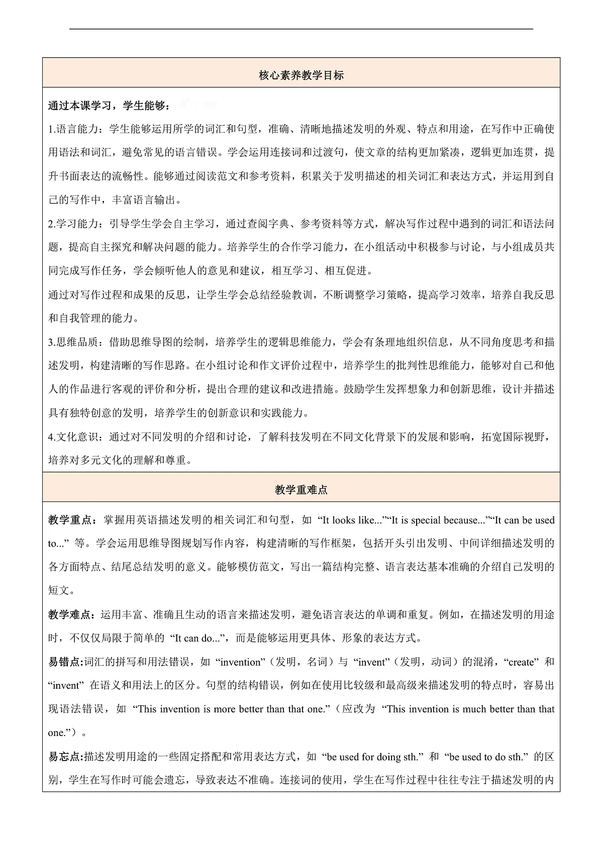 Unit 4 Inventions第4课时writing 教学设计第2页