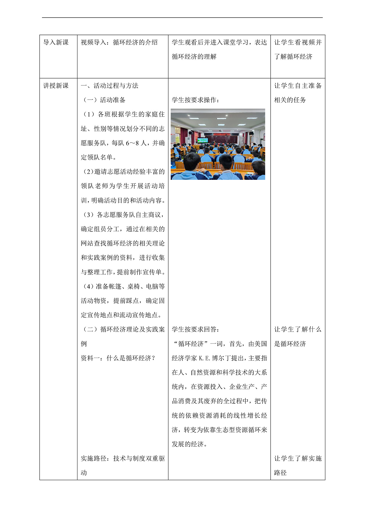 主题活动九 开展循环经济社区宣传志愿活动 核心素养教学设计第2页