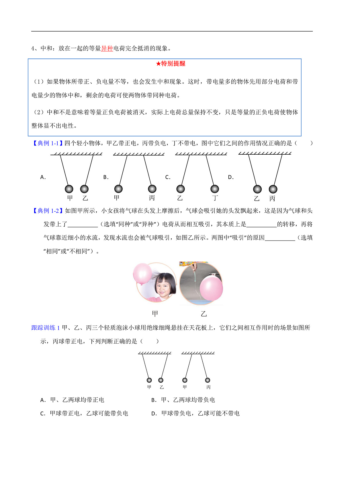 第1节 两种电荷(高效培优讲义)(原卷版)第2页