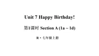 英语七年级上册(2024)Unit 7 Happy Birthdays Section A备课ppt课件