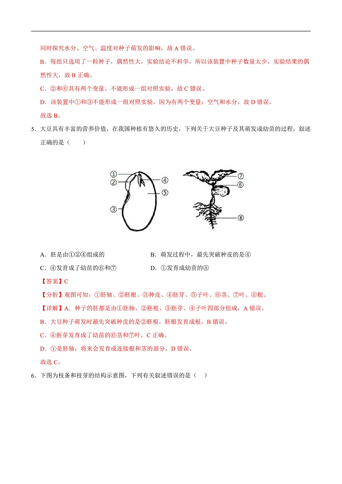 第11章 植物的生命周期(章末测试)(解析版)第3页