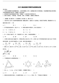 2025届合阳县中考数学全真模拟试卷含解析