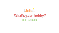 小学英语外研版（三起）2024三年级下册（2024）Unit 4 What's your hobby?教学课件ppt