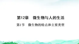 北师大版八年级生物上册第5单元健康地生活第12章微生物与人的生活第1节微生物的特点和主要类型课件