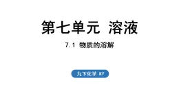 2026年春新科粵版九年級化學下冊7.1 物質(zhì)的溶解（課件）