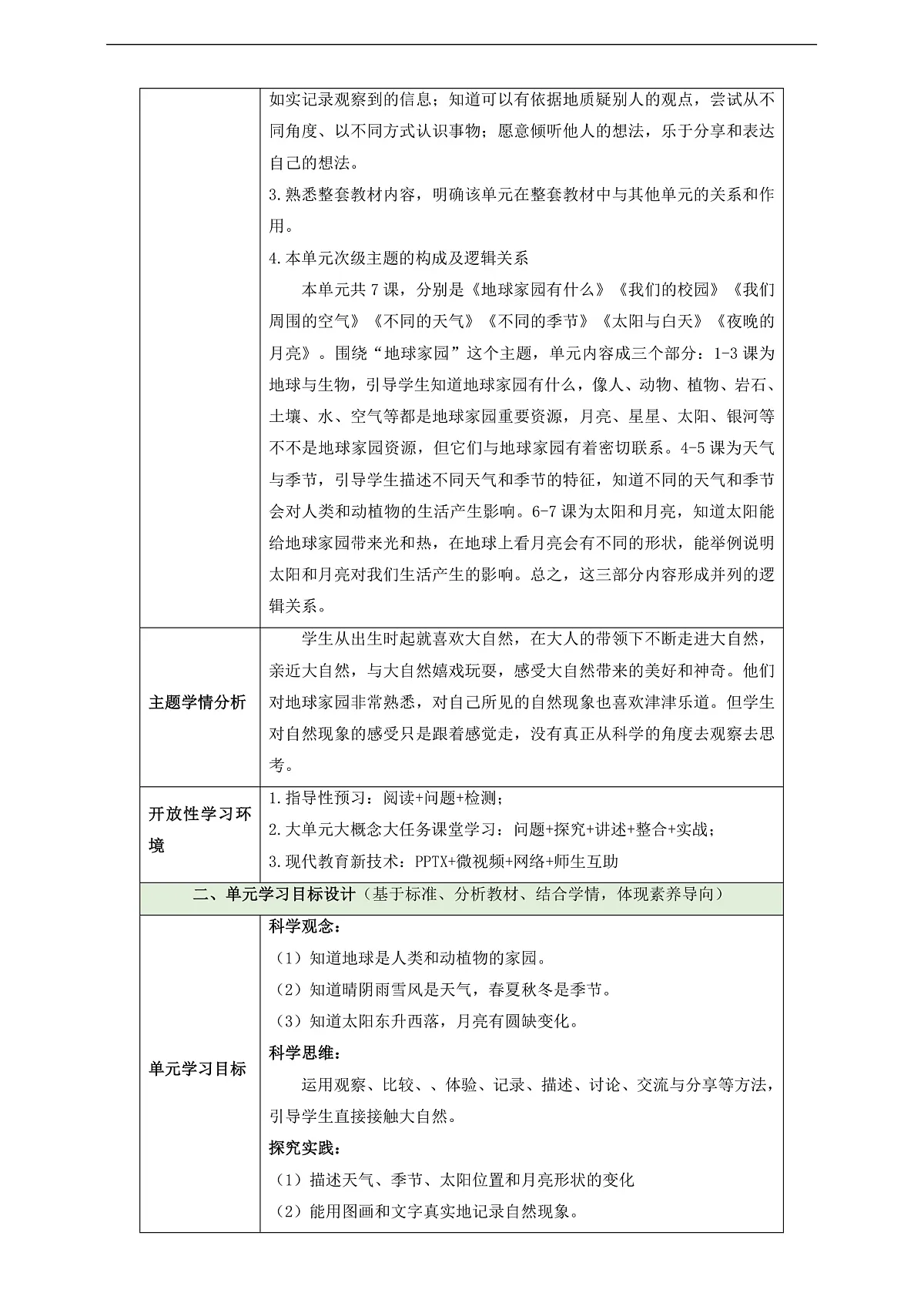 【大单元整体教学】第三单元《地球家园》整体设计第3页