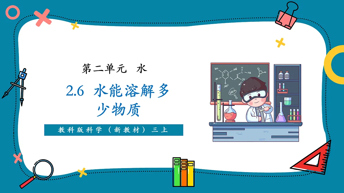 【AI赋能+四学四步】2.6《水能溶解多少物质》课时课件第1页