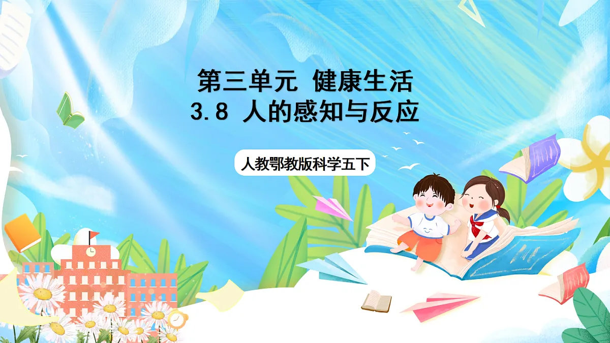 人教鄂教版科学五下3.8《人的感知与反应》课件第1页