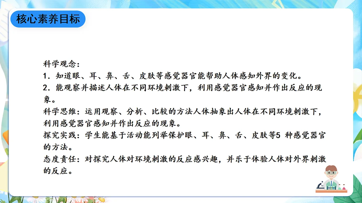 人教鄂教版科学五下3.8《人的感知与反应》课件第2页