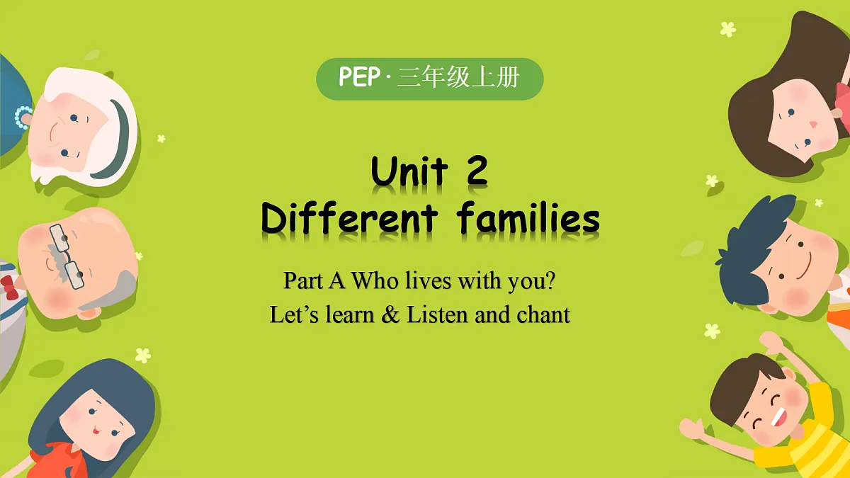 Unit2 Different families (第2课时) 2025-2026新版人教PEP版三年级英语上册课件第1页