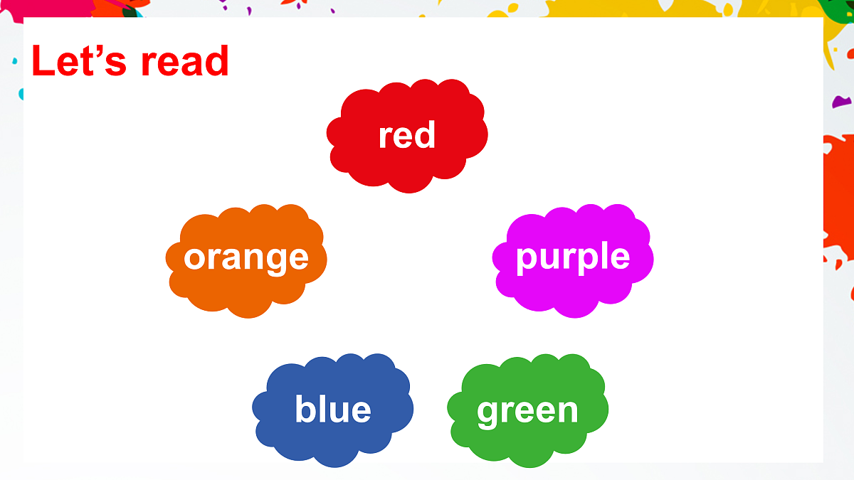 Unit 5 The colourful world Part A Let’s learn & Listen and chant (第2课时)课件第4页