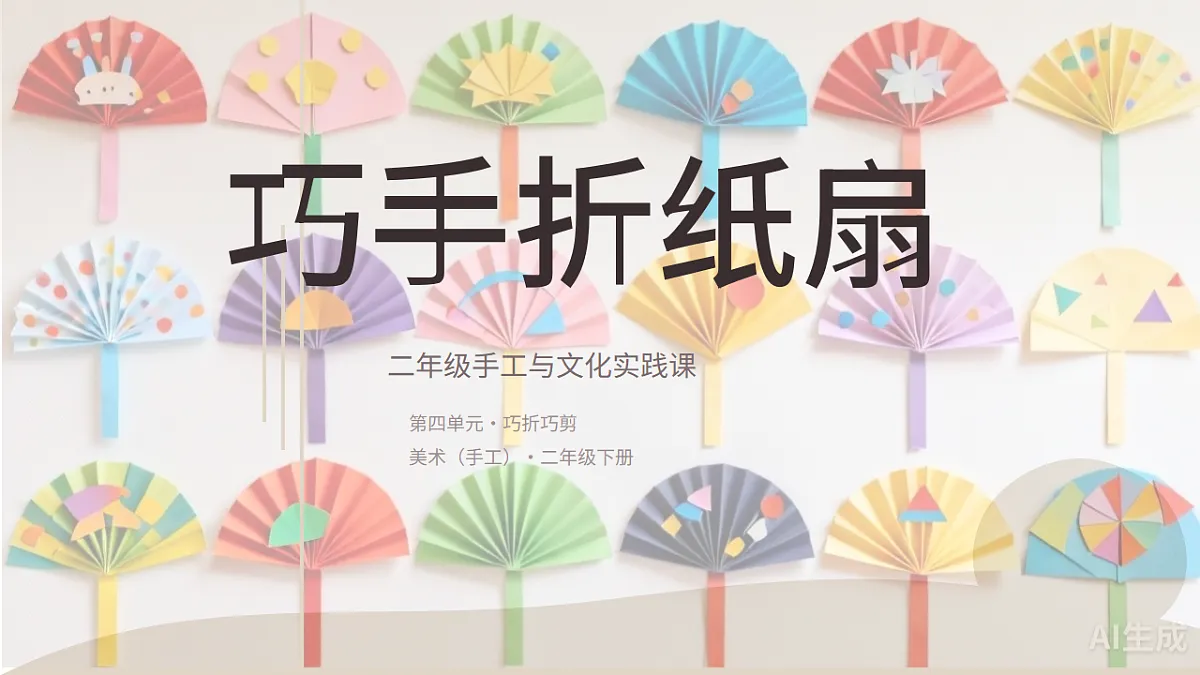 巧手折纸扇——二年级手工与文化实践课.pptx第1页