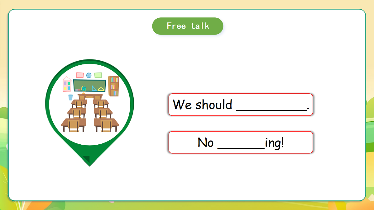 人教版(PEP)英语五下Unit6 Work quietly Part B let's learn and talk 课件第7页
