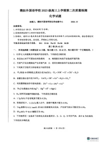 河南省濮阳外国语学校2025-2026学年高三上学期10月月考化学试题（含解析）