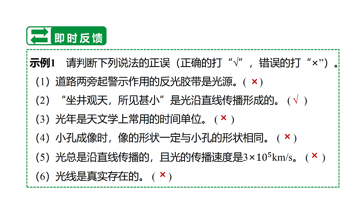 教科版物理八年级上册专用复习2 光现象第7页