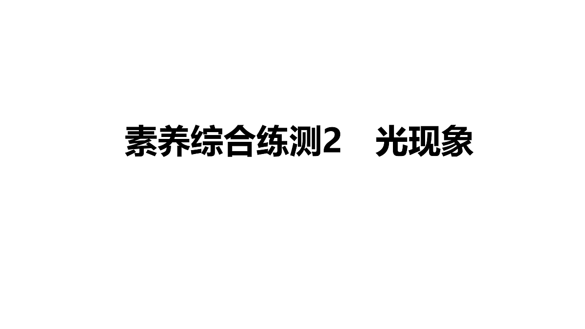 教科版物理八年级上册专用复习素养综合练测2 光现象第1页