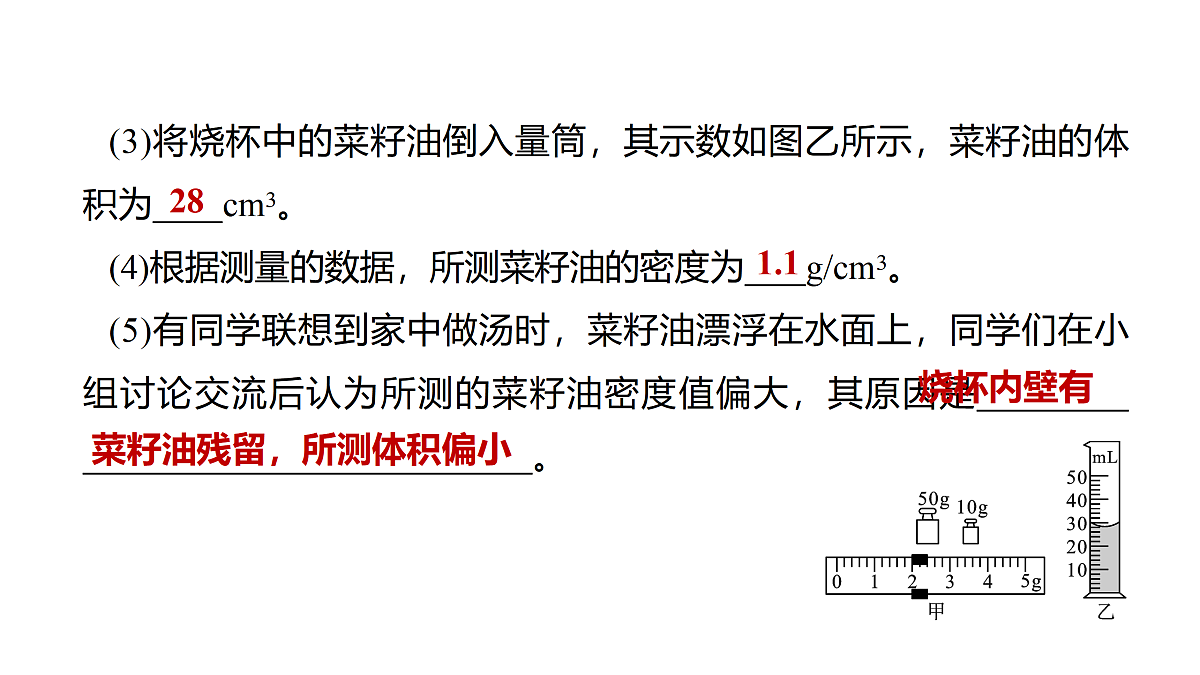 教科版物理八年级上册专用复习素养综合练测9 密度的测量第5页