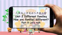 人教版PEP（2024）Unit 2 Different families Part B教学演示ppt课件