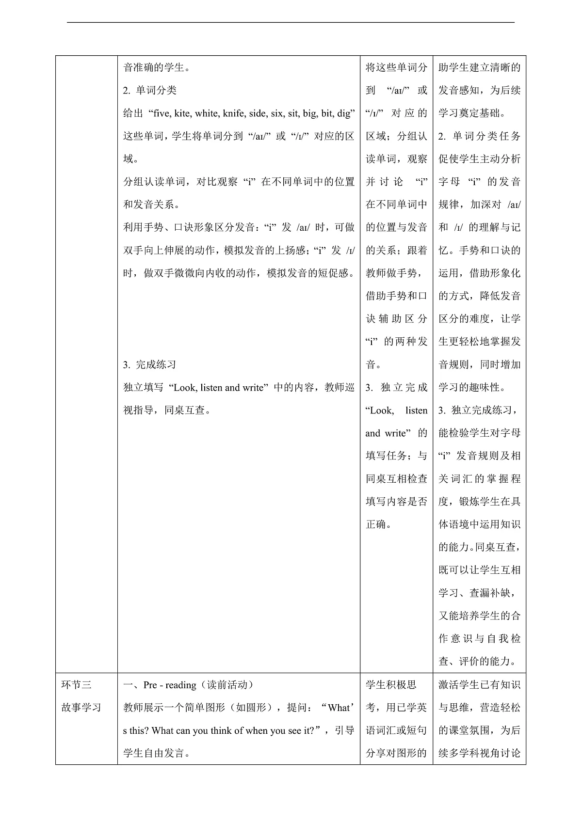 Unit 5 We have Chinese in the morning Lesson 4 Let's spell & Fun time 教学设计第3页