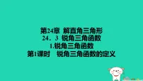 初中数学华东师大版（2024）九年级上册锐角三角函数背景图ppt课件