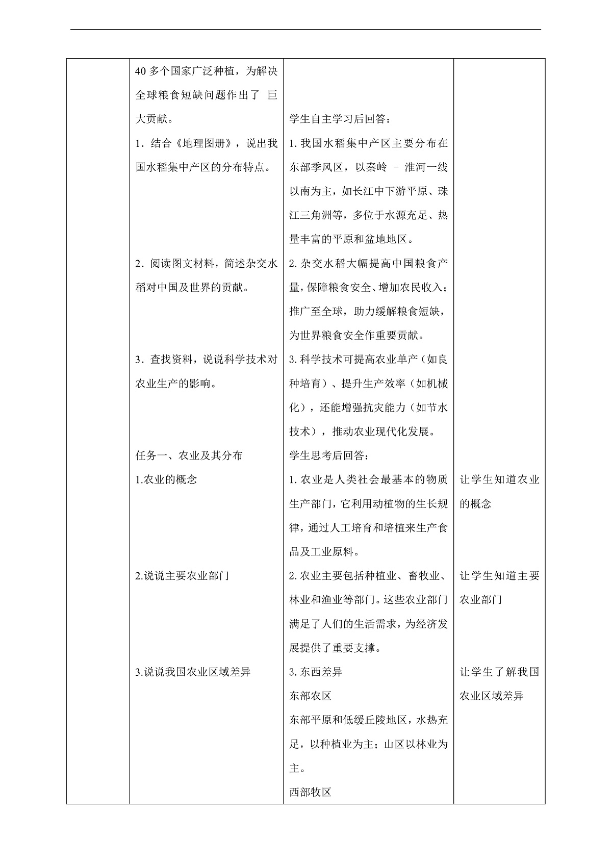 【大单元教学】第一节 农业与科技兴农 教学设计第3页