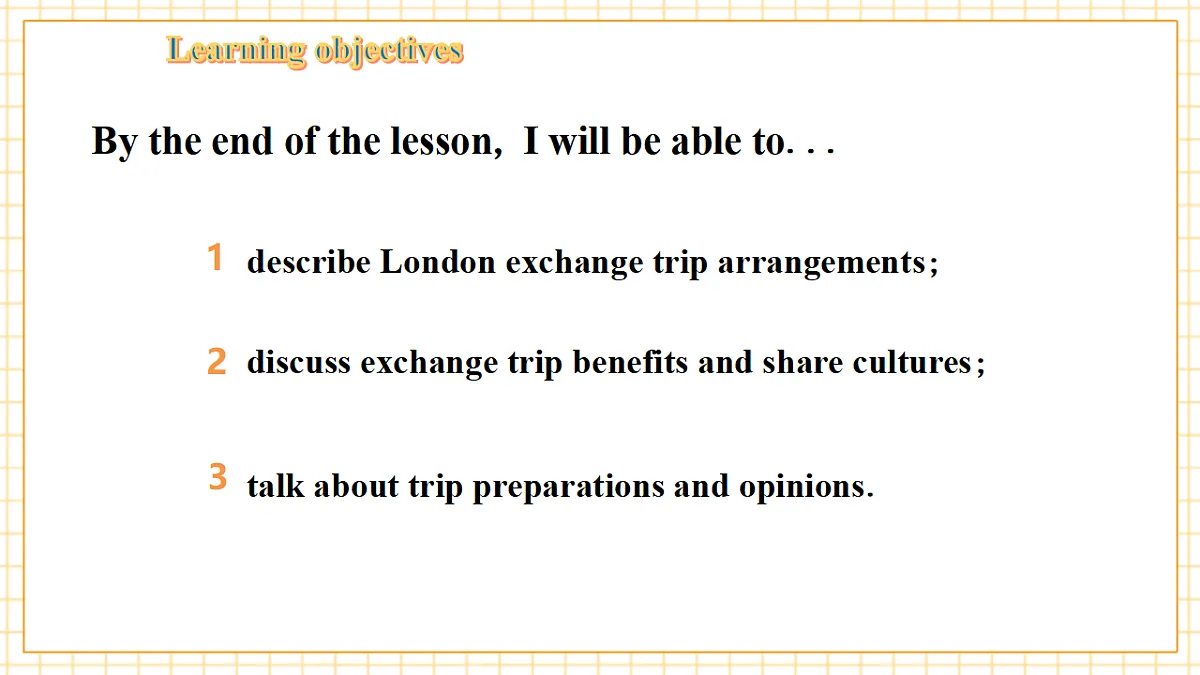 Unit 5 Going on an exchange trip 第2课时 Listening & Speaking 优质课件第3页