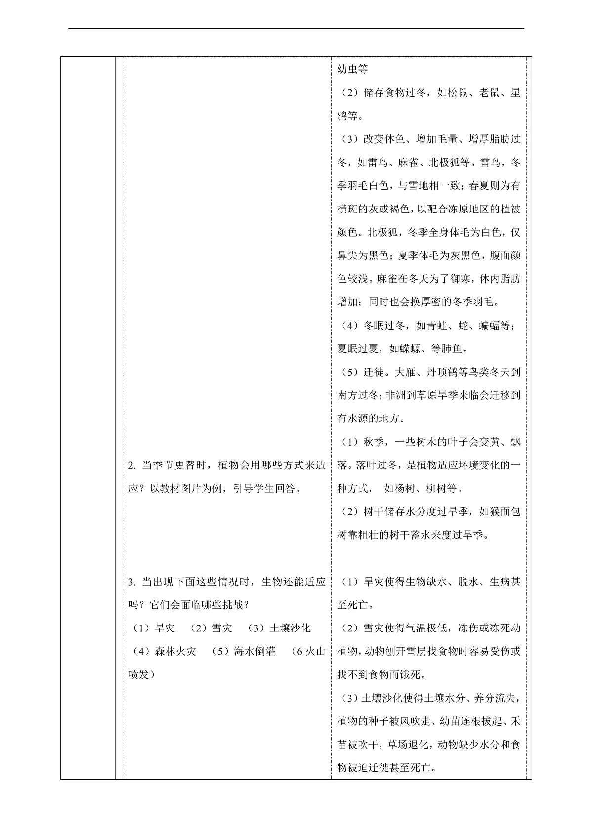 苏教版(2024)科学四下 5.17《环境变化以后》 教案第3页