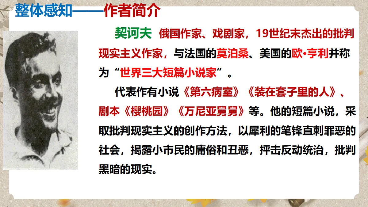 人教部编版语文九下2.6《变色龙》课件第6页