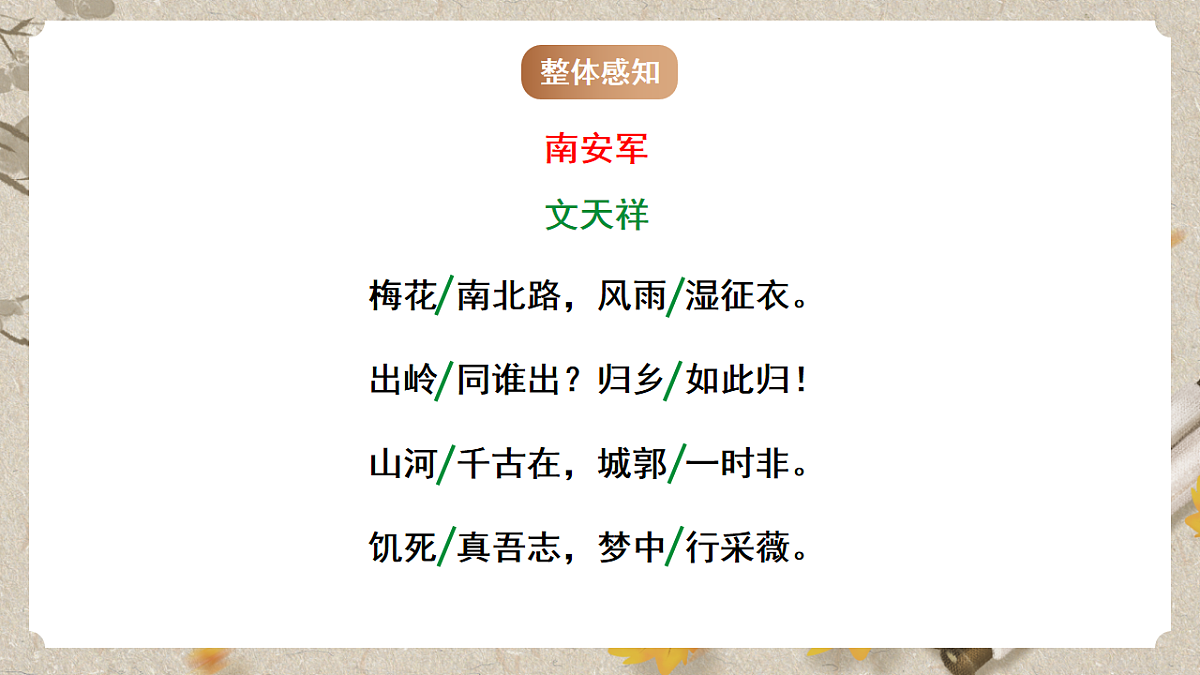 人教部编版语文九下 第六单元课外古诗之《南安军》课件第8页