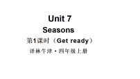小学英语译林版（三起）（2024）四年级上册（2024）Unit 7 Seasons教学课件ppt
