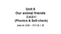外研版join in(2024)四年级上册(2024)Unit 6 Our animal friends教学ppt课件