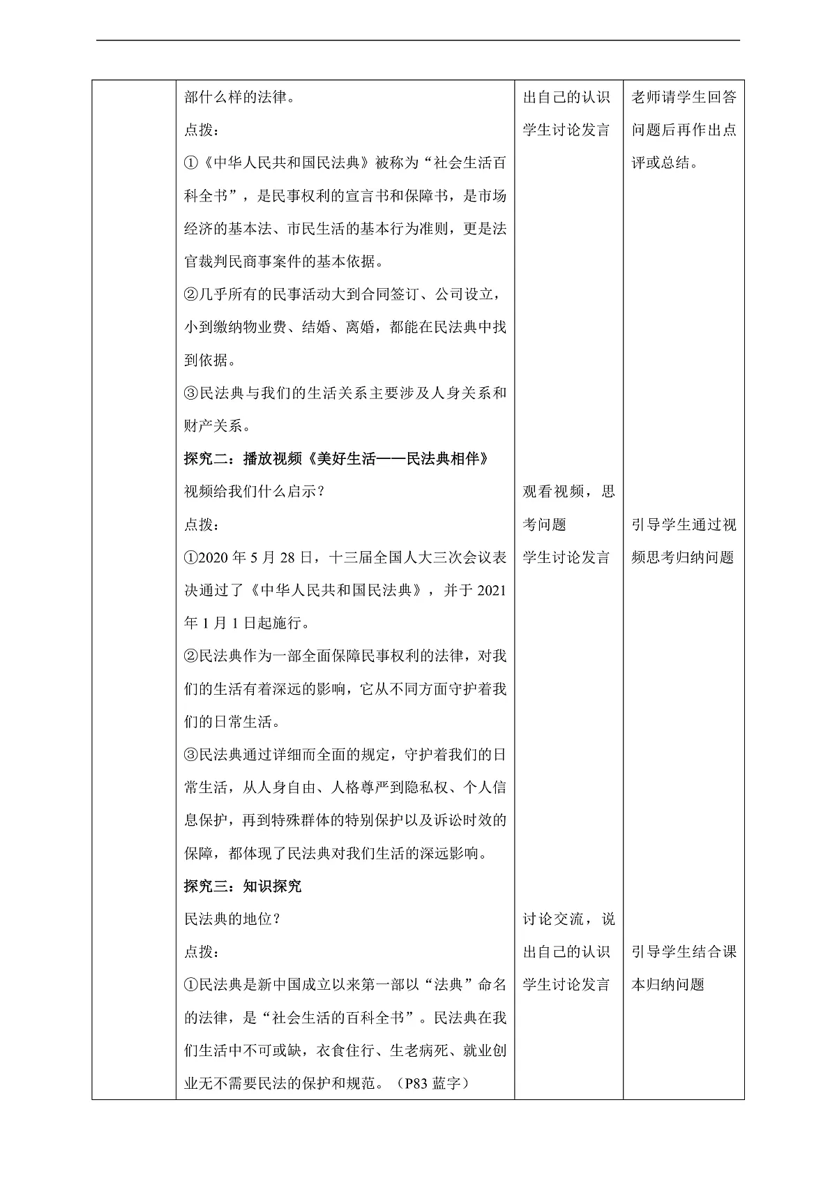 7.10.1《认识民法典》教学设计(核心素养目标)第2页