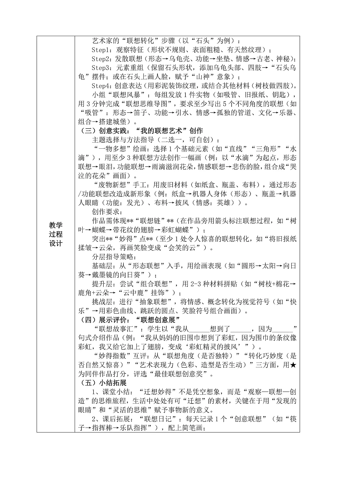 苏少版(2024)美术六年级下册 第11课 《迁想妙得》教案(含教学反思)第3页