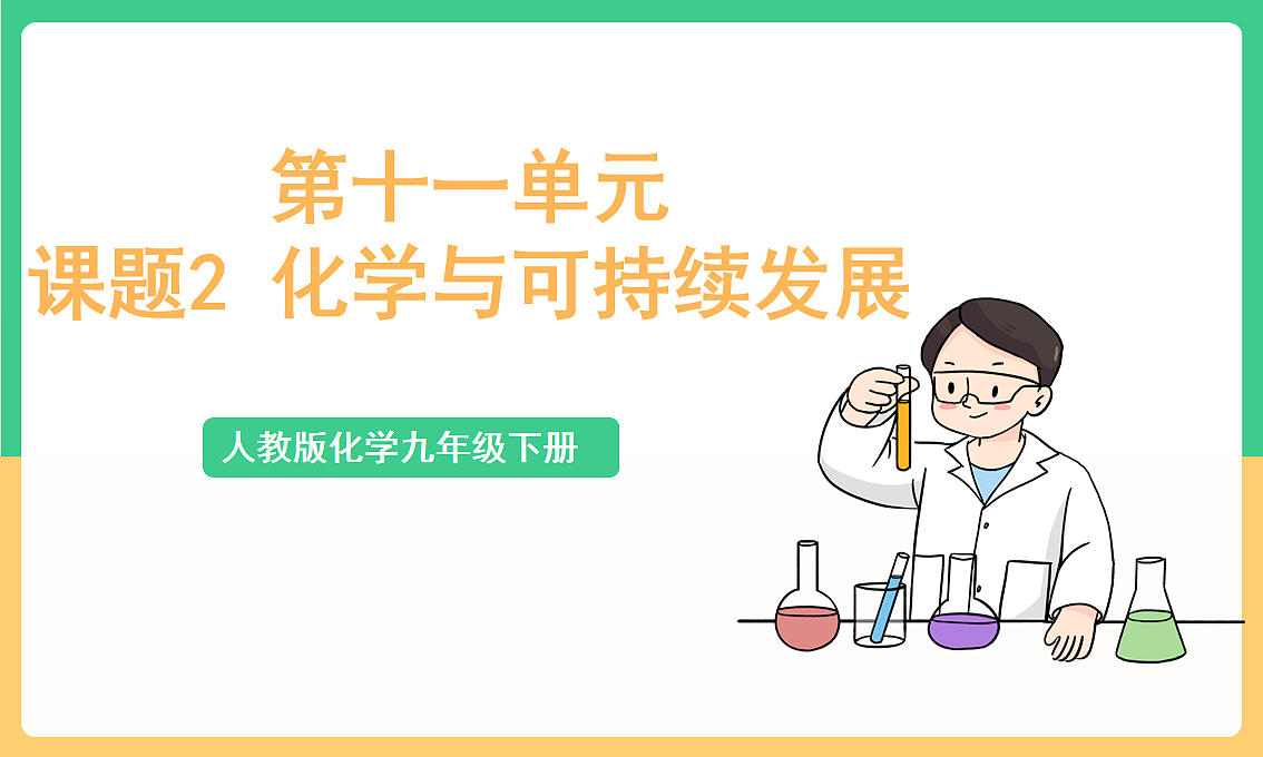 人教版化学九下第十一单元 课题2 《化学与可持续发展》(教学课件)第1页