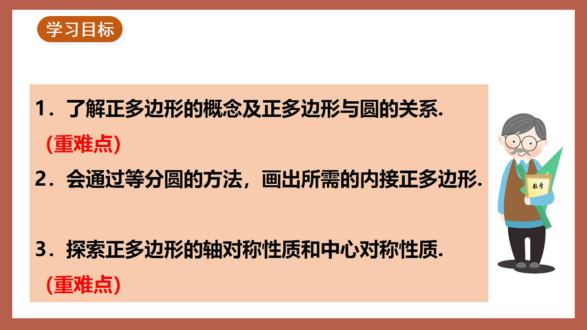 湘教版数学九年级下册2.7《正多边形与圆》(同步课件)第2页