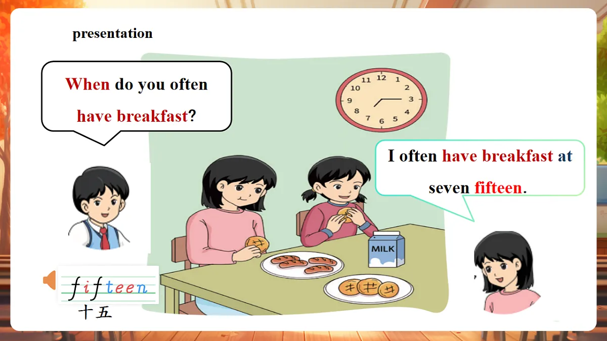 Unit 8 Early to Bed and Early to Rise Lesson 2 Part A Let's learn课件第6页