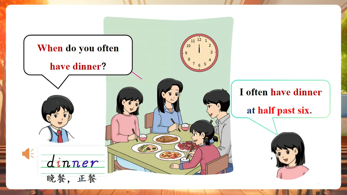 Unit 8 Early to Bed and Early to Rise Lesson 2 Part A Let's learn课件第8页